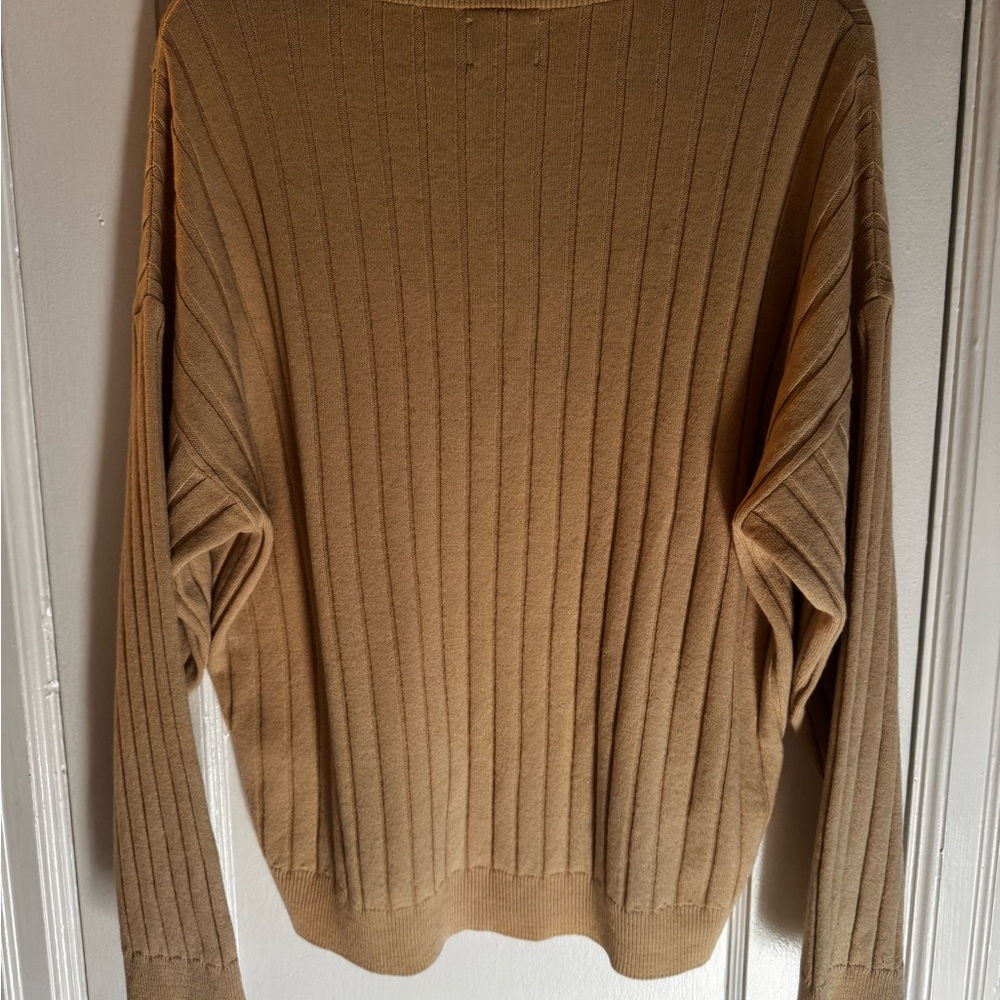 Cream Ribbed Knit Sweater - Picture 2 of 5